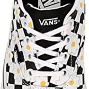 Vans Unisex Doheny Canvas Low Platform Sneaker - Flower Checkerboard Multicolor